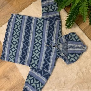 Blue Hooded Pullover